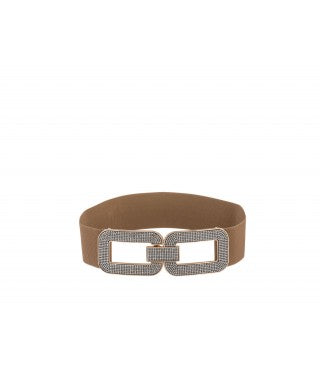 Cintura elastica marrone