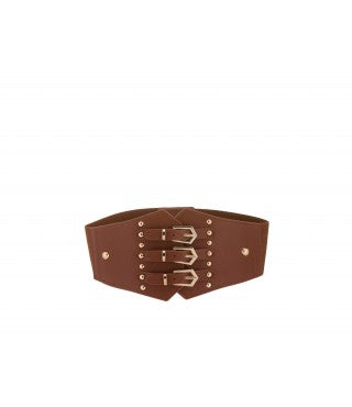 Cintura elastica marrone