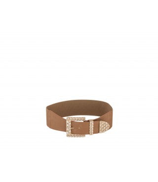 Cintura elastica marrone